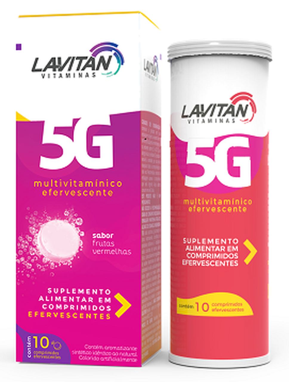 Imagem da Embalagem de Lavitan 5G Efervescente Frutas Vermelhas