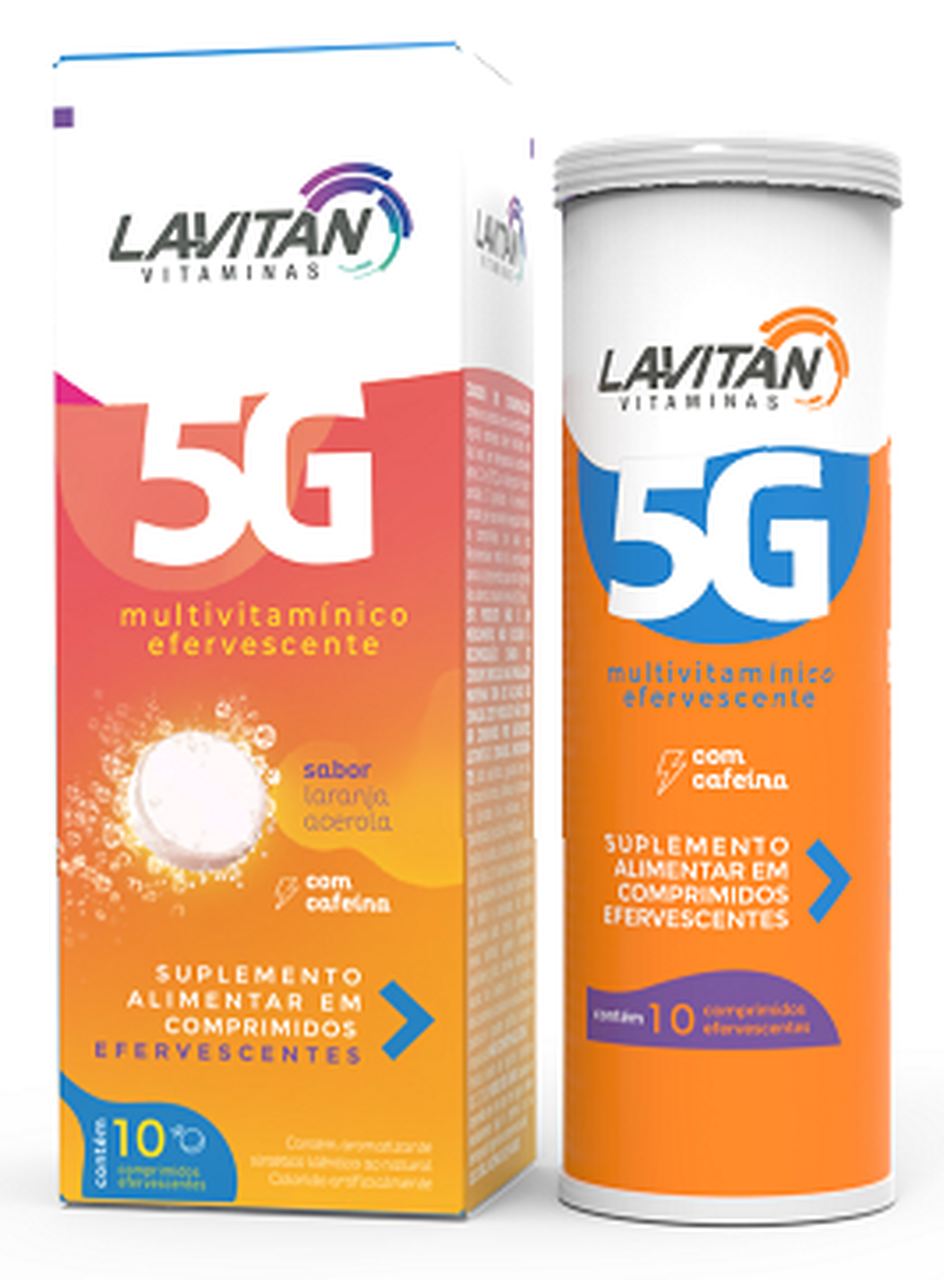 Imagem da Embalagem de Lavitan 5G Efervescente Laranja e Acerola