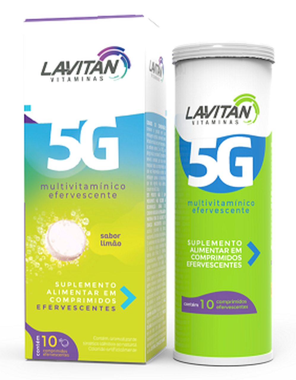 Imagem da Embalagem de Lavitan 5G Efervescente Limão