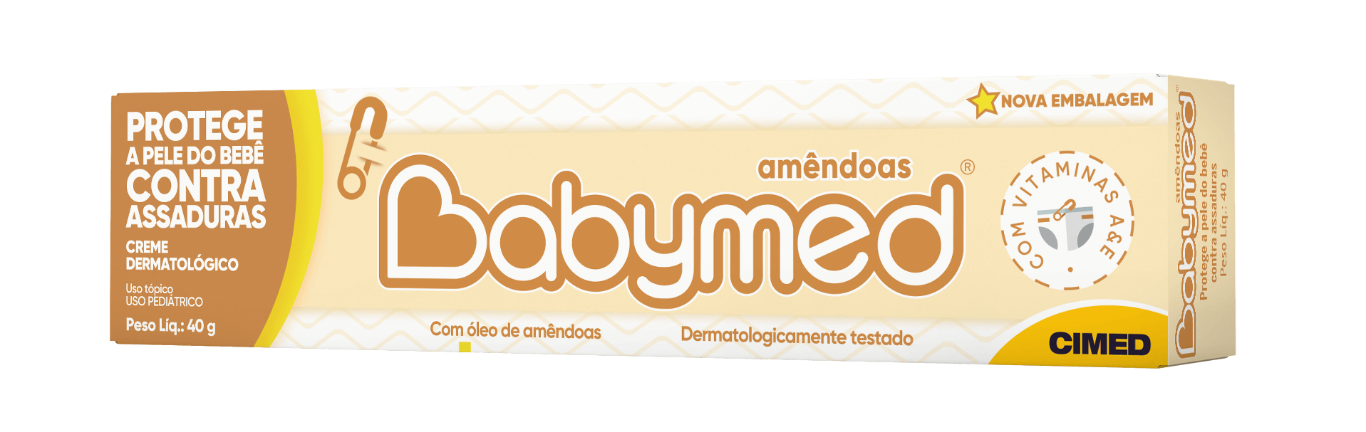 Imagem da embalagem do Babymed Amêndoas.