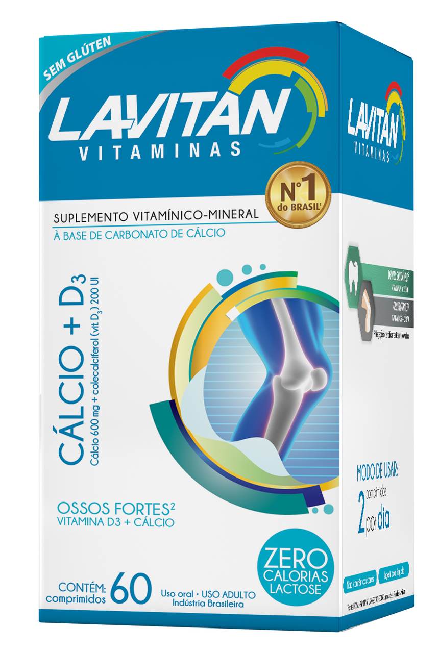 Imagem da Embalagem de Lavitan Cálcio + D3
