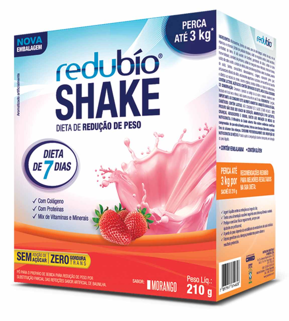 Imagem da Embalagem de Redubío Shake Morango