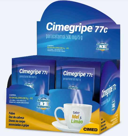 Imagem da embalagem do Cimegripe 77c.