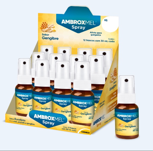 Imagem da embalagem do Ambroxmel Spray Gengibre.