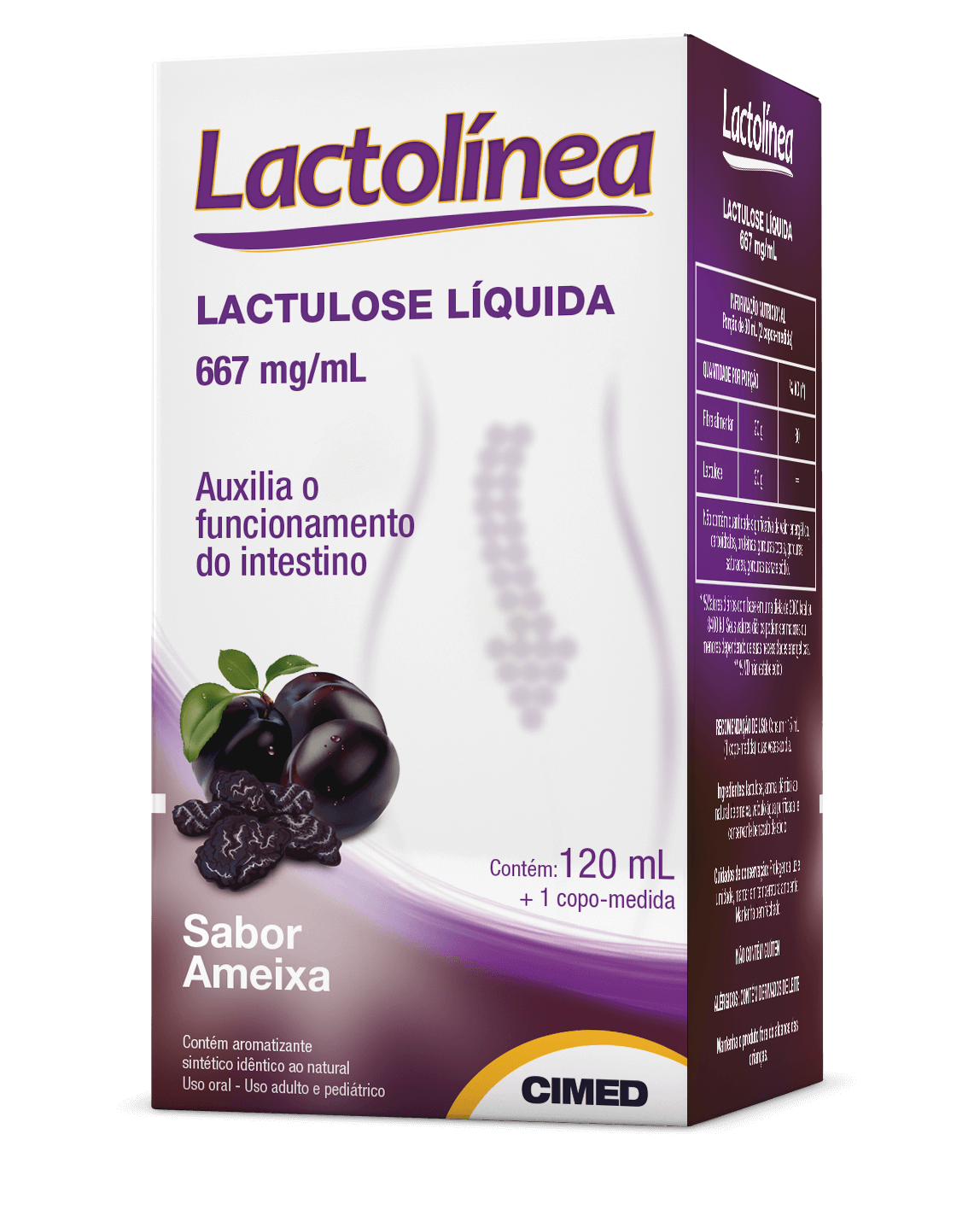 Imagem da embalagem do Lactolínea Ameixa.