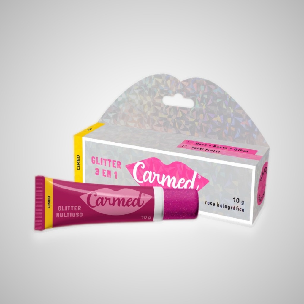Carmed Glitter Multiuso 3 em 1